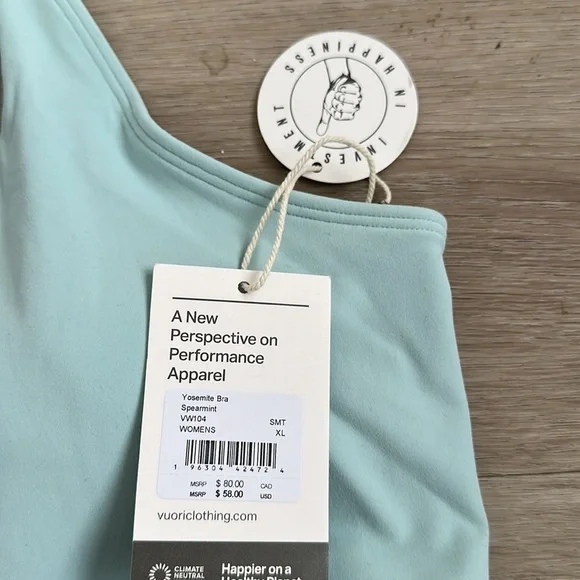 Vuori Yosemite Bra color spearmint